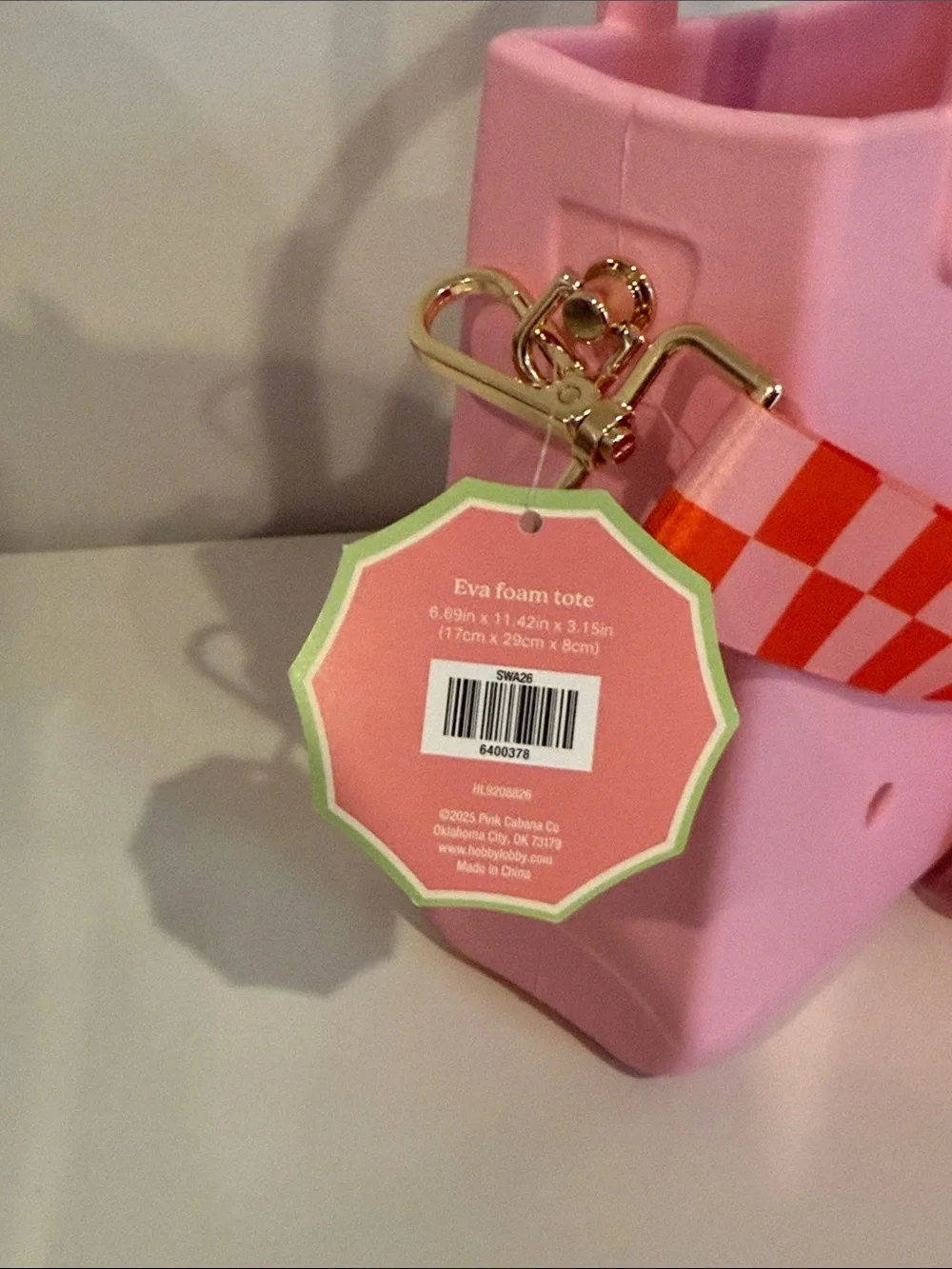 NWT Girls Waterproof Pink Silicone Beach Pool Tote with Strap